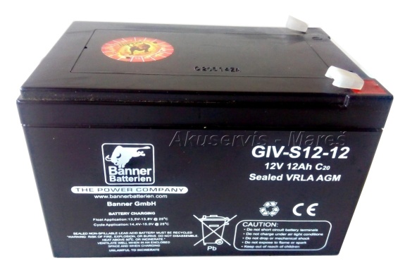Baterie gelová GIV S 12V/12Ah