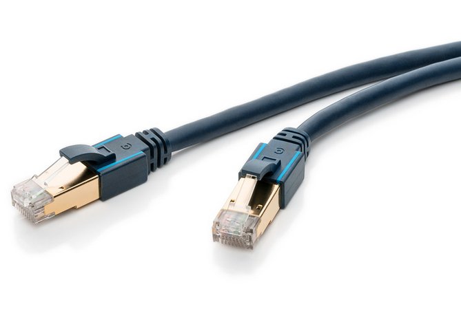 ClickTronic HQ OFC CAT6A S/FTP patch kabel RJ45, zlacený, 1.5m