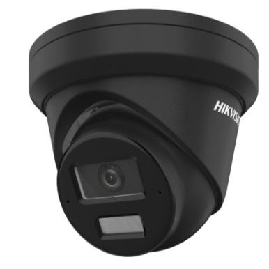 DS-2CD2343G2-LI2U(2.8mm)(BLACK) 4MPix IP Turret Smart Hybrid Light AcuSense kamera; LED/IR 30m, mikrofon, IP67, černý