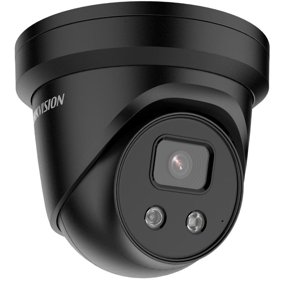 DS-2CD2346G2-ISU/SL(2.8mm)/C/BLACK 4MPix IP Turret AcuSense kamera; IR 30m, Audio, Alarm, mikrofon, reproduktor, blikač; černá