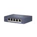 DS-3E0505HP-E full Gb switch 4x PoE (1x HI-PoE), 1x uplink RJ-45, 60W, dosah až 300m