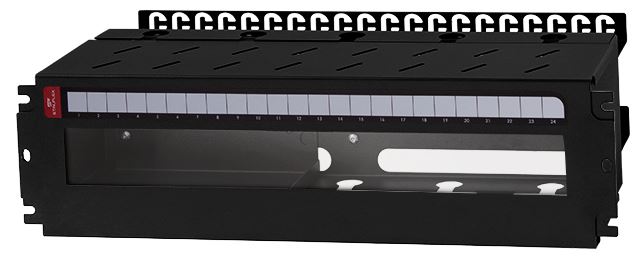 Lexi-Net Basic Lišta 19" 3U jističová DIN 24xS, 160mm - černá