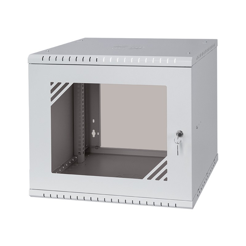 LEXI-Net Basic Rozvaděč nástěnný 19" 9U 520x450, dveře sklo, šedý
