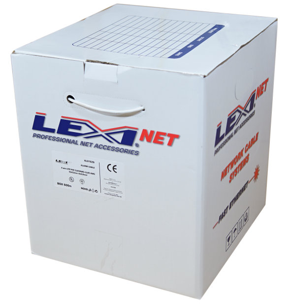LEXI-Net kabel EZS 4 UTP PVC vodiče 2x0,5+2x0,8mm Eca, 500m samoodvíjecí box