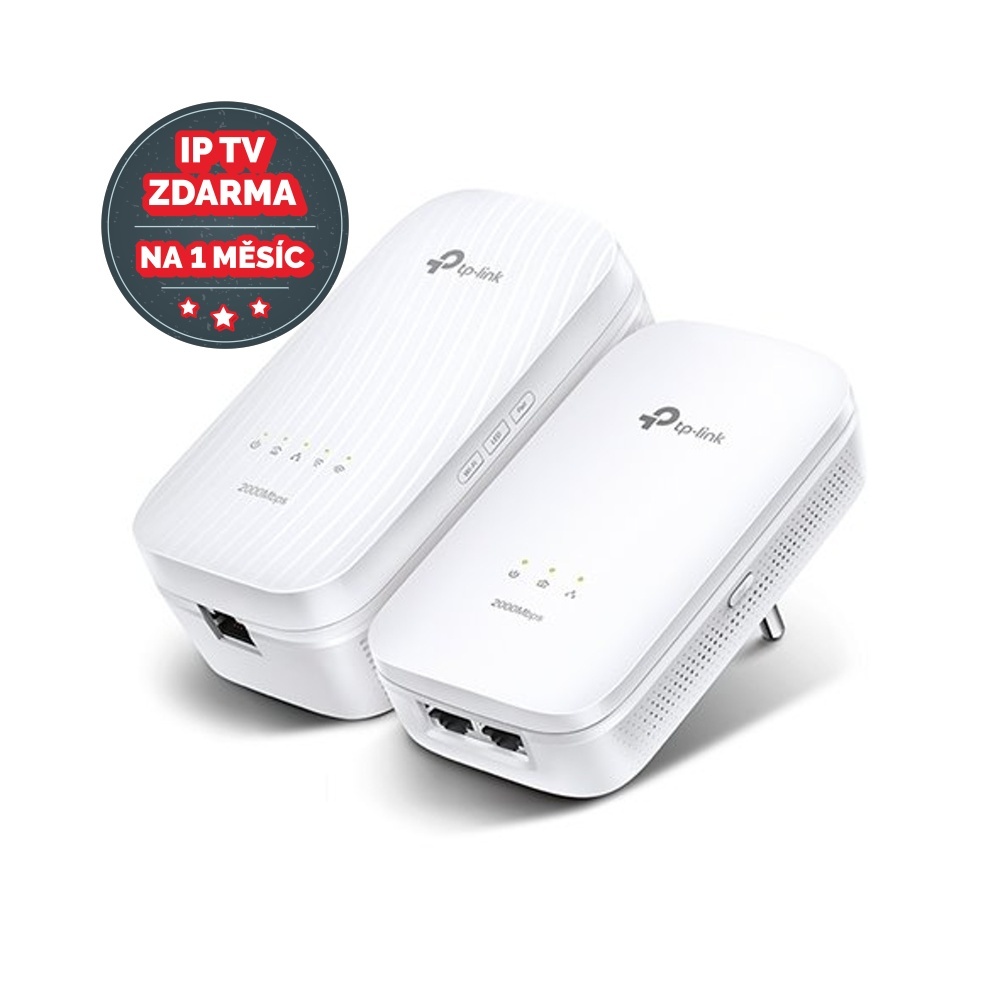 Powerline ethernet TP-Link TL-WPA9610 KIT starter ac WiFi kit, adaptér (2000 Mbps)