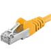 Premiumcord Patch kabel CAT 6a S-FTP, RJ45-RJ45, AWG 26/7 0,25m žlutá