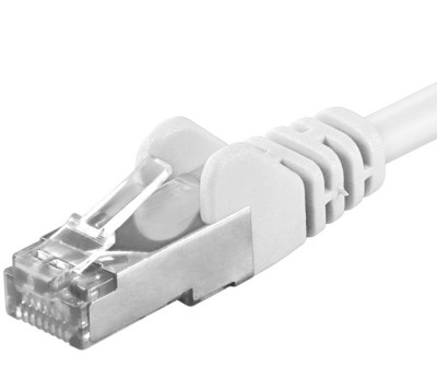 Premiumcord Patch kabel CAT6a S-FTP, RJ45-RJ45, AWG 26/7 0,25m bílá