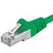 Premiumcord Patch kabel CAT6a S-FTP, RJ45-RJ45, AWG 26/7 0,25m zelený