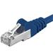 Premiumcord Patch kabel CAT6a S-FTP, RJ45-RJ45, AWG 26/7 1m modrá
