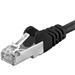 Premiumcord Patch kabel CAT6a S-FTP, RJ45-RJ45, AWG 26/7 3m černá
