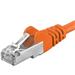 Premiumcord Patch kabel CAT6a S-FTP, RJ45-RJ45, AWG 26/7 3m oranžová