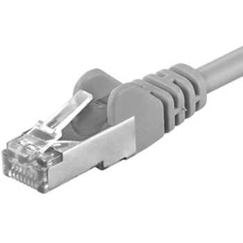 Premiumcord Patch kabel CAT6a S-FTP, RJ45-RJ45, AWG 26/7 5m šedá