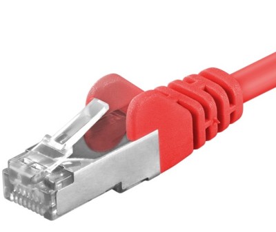 Premiumcord Patch kabel CAT6a S-FTP, RJ45-RJ45, AWG 26/7 7m červená
