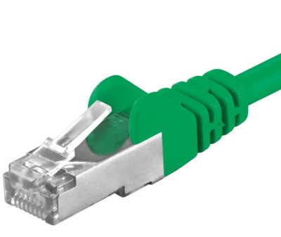 Premiumcord Patch kabel CAT6a S-FTP, RJ45-RJ45, AWG 26/7 7m zelený