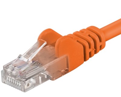 PremiumCord Patch kabel UTP RJ45-RJ45 CAT6 0.5m oranžová