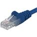PremiumCord Patch kabel UTP RJ45-RJ45 level 5e 0.25m modrá