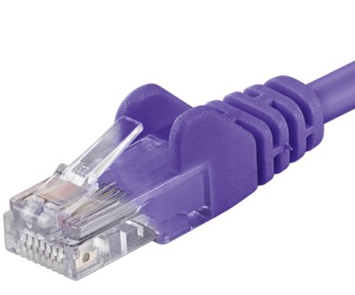 PremiumCord Patch kabel UTP RJ45-RJ45 level 5e 0.5m fialová