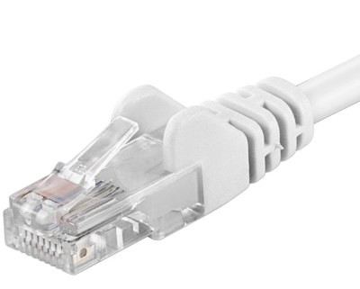 PremiumCord Patch kabel UTP RJ45-RJ45 level 5e 1,5m bílá