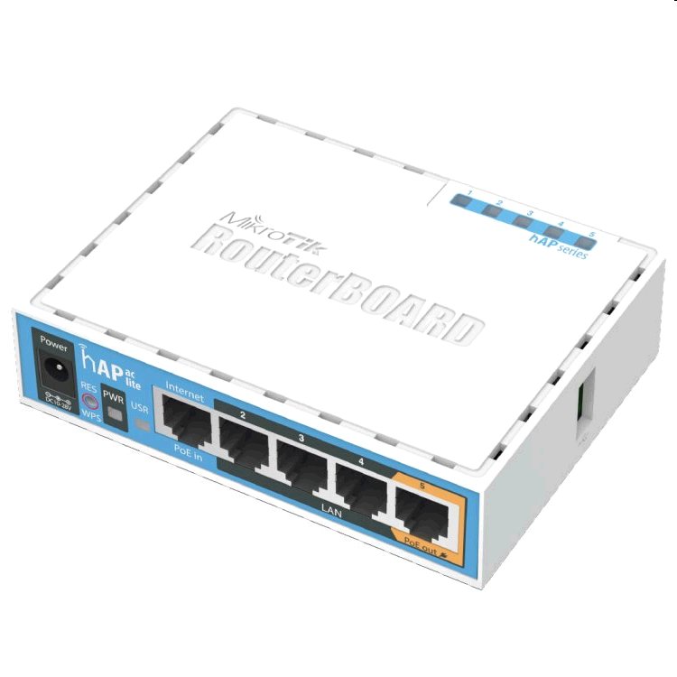 Router Mikrotik RB952Ui-5ac2nD hAP ac lite,CPU 650MHz, 5x LAN, 2.4+5Ghz, 802.11a/b/g/n/ac, USB, 1x PoE out, case