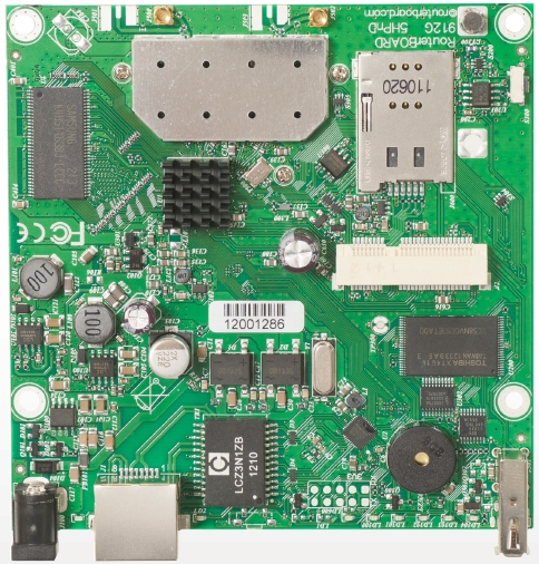 RouterBoard Mikrotik RB912UAG-2HPnD 802.11b/g/n, RouterOS L4, miniPCIe