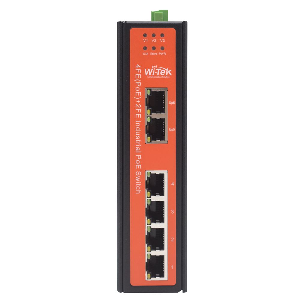 WI-PS206-I V2 4FE + 2FE Outdoor HiPoE 90W switch; 250m; 180W