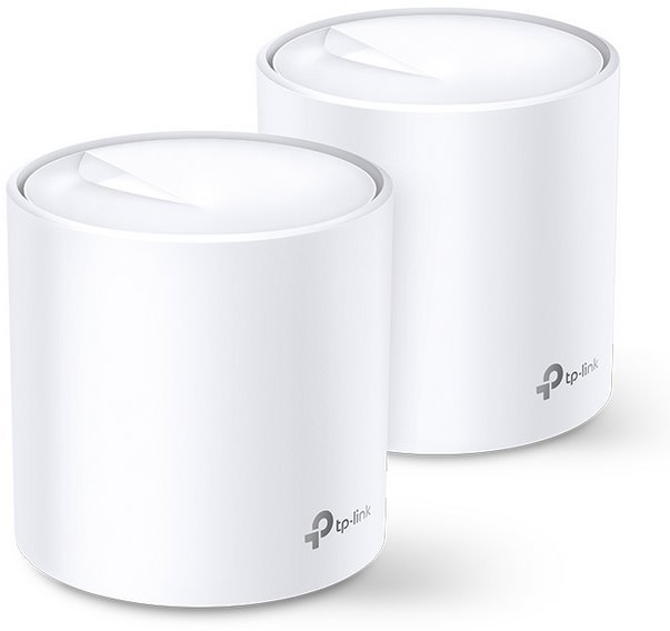 WiFi router TP-Link Deco X60(2-pack) AX5400, WiFi 6, 2x GLAN, / 574Mbps 2,4GHz/ 2402Mbps 5GHz