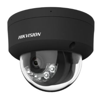 DS-2CD2123G2-LIS2U(2.8mm)(BLACK) 2MPix IP Dome Smart Hybrid Light AcuSense kamera; LED/IR 30m, audio, alarm, IP67, IK10, černá