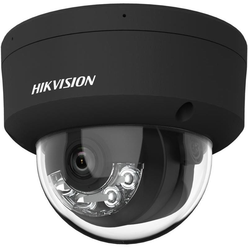 DS-2CD2187G2H-LISU(2.8mm)/eF/BLACK 8MPix IP Dome Hybrid ColorVu AcuSense kamera; LED/IR 30m, WDR 130dB,audio, alarm, IP67, černá