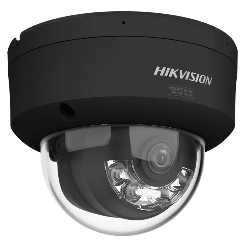 DS-2CD2187G3-LIS2UY(2.8mm)(BLACK) 8MPix IP Dome Hybrid ColorVu AcuSense kamera; LED/IR 30m,WDR 130dB,Audio,Alarm,IP67,IK10; černá