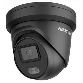 DS-2CD2347G2-LU(BLACK)(2.8mm)(C) 4MPix IP Turret ColorVu AcuSense kamera; LED 30m, WDR 130dB, Mikrofon, černá