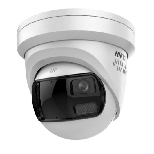 DS-2CD2383G2P-LISU/SL(180°) 8MPix IP Turret AcuSense panoramatická kamera; IR/LED 30m, WDR 120dB, Audio, Alarm, Mikrofo
