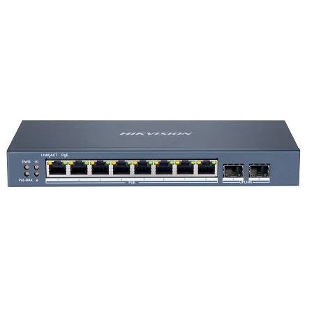 DS-3E1510P-SI Smart managed switch 8x Gb PoE + 2x Gb SFP Uplink, 110W, Super PoE - dosah až 300m