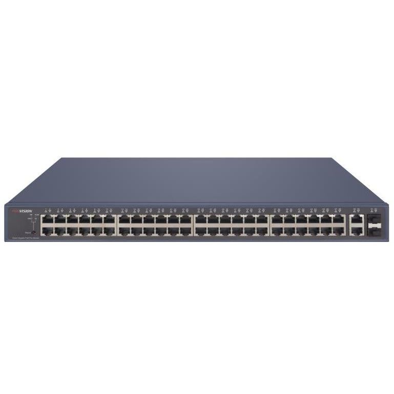 DS-3E1552P-SI Smart managed switch 48x Gb PoE + 2x Gb RJ45 + 2x SFP Uplink, 470W