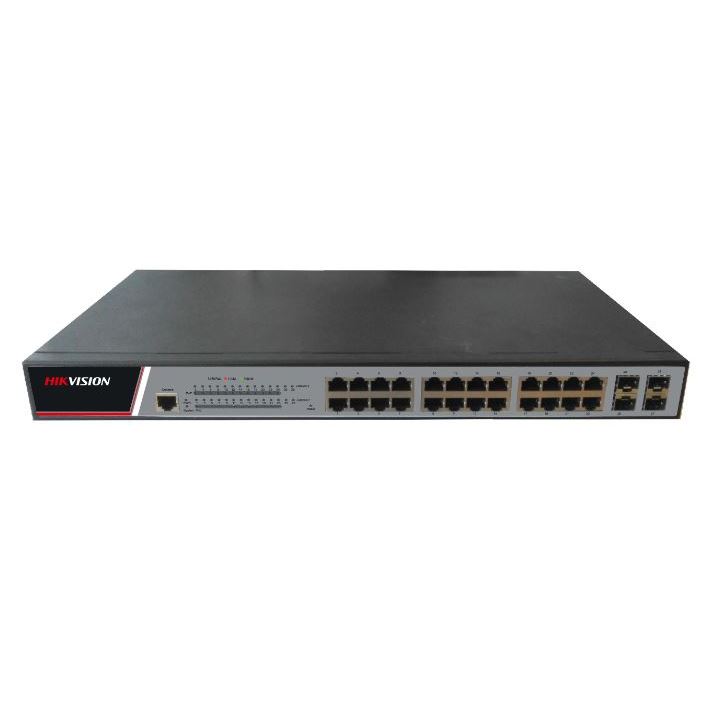 DS-3E2528P Full Managed Gigabit PoE Switch, 24x Gb ports, 4x Gb SFP ports, 1 Console port