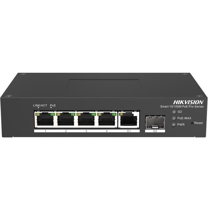 DS-3T1306P-SI/HS Venkovní smart managed switch , 4x 100Mb PoE + 1x Gb RJ45 + 1x Gb SFP, 110W