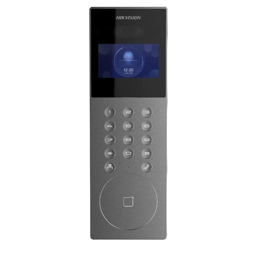 DS-KD9203-E6 IP dveřní interkom s rozpoznáním obličeje; 4,3" displej; čtečka Mifare karet