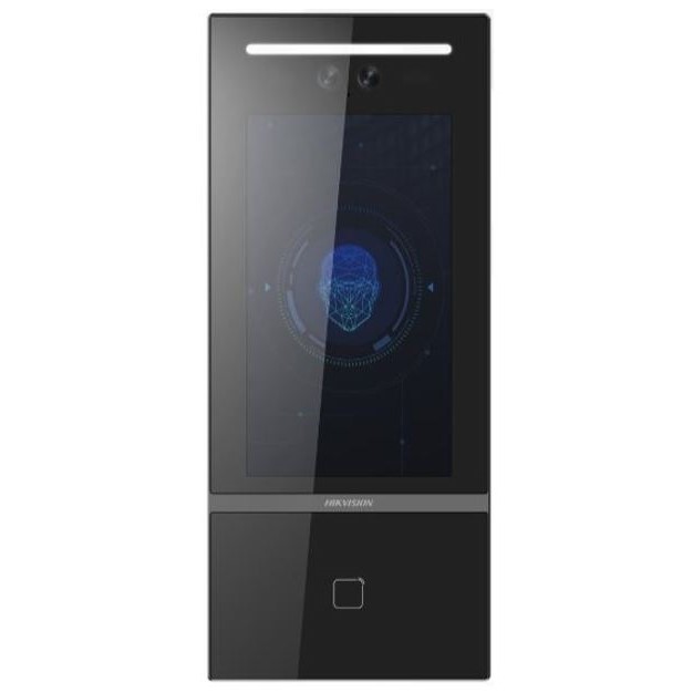 DS-KD9613-E6 IP dveřní interkom s rozpoznáním obličeje; 10" dotykový displej; čtečka Mifare karet