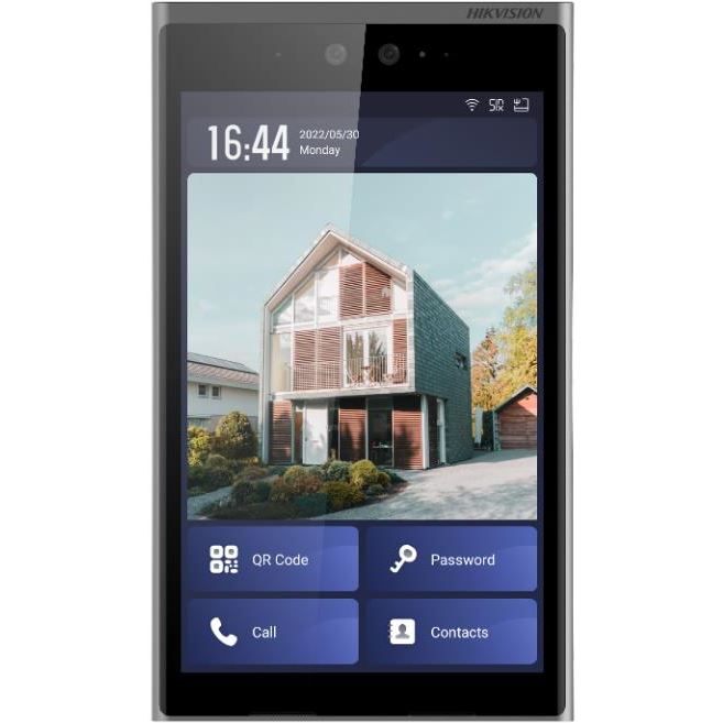 DS-KD9633-E6 IP dveřni interkom s rozpoznáním obličeje; 10" dotykový displej; čtečka Mifare karet