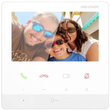 DS-KH6100-E1/White Vnitřní IP stanice s 4,3"TFT obrazovkou, PoE; bílá