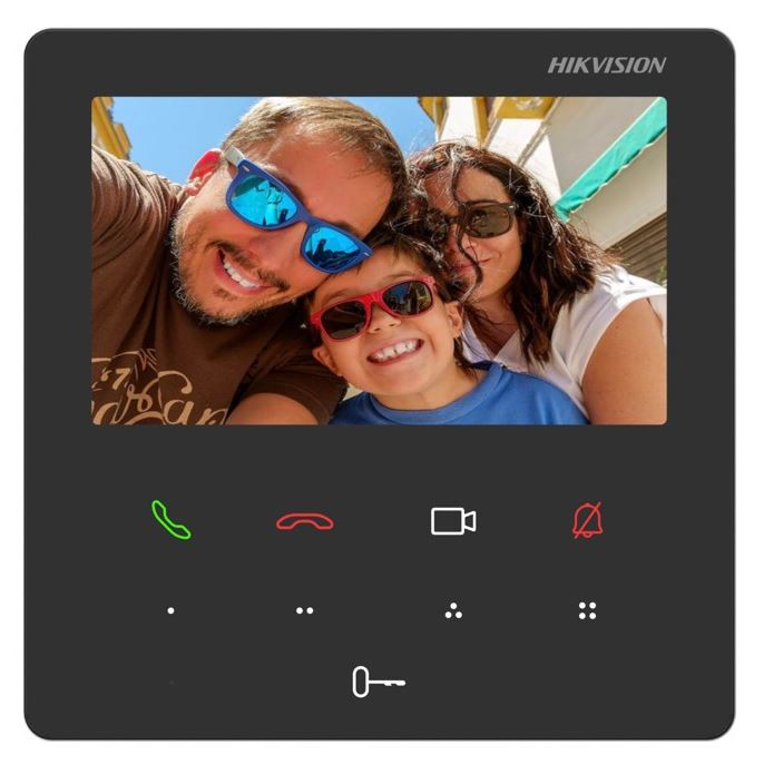 DS-KH6110-WE1/Alarm Vnitřní IP stanice s 4,3" dotykovou TFT obrazovkou, PoE, Alarm