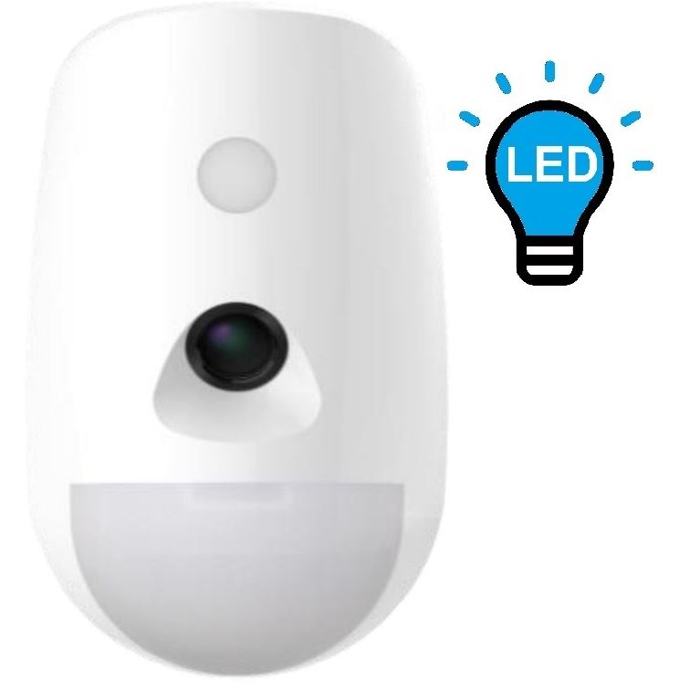 DS-PDPC12PF-EG2-WE(B) AX PRO bezdrátový PIRCAM detektor, PET imunita do 30kg, dosah 12m, vějíř, LED přísvit