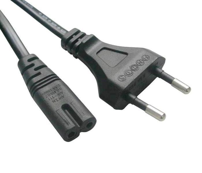 Kabel síťový napájecí 230V EU 2PIN, délka 5m