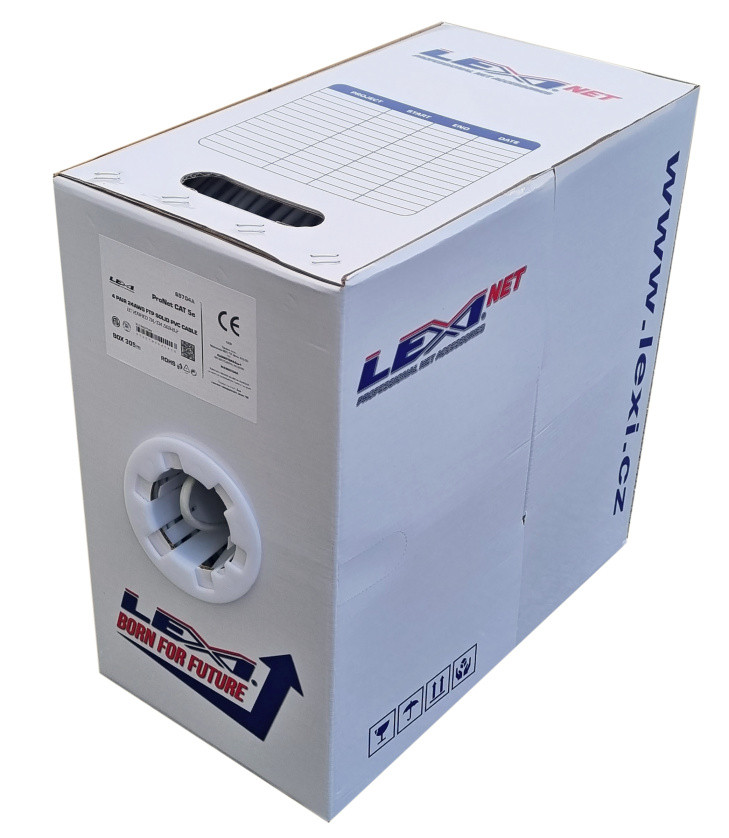 LEXI-Net instalační kabel Cat 6 UTP PVC (Eca) 305m box šedý