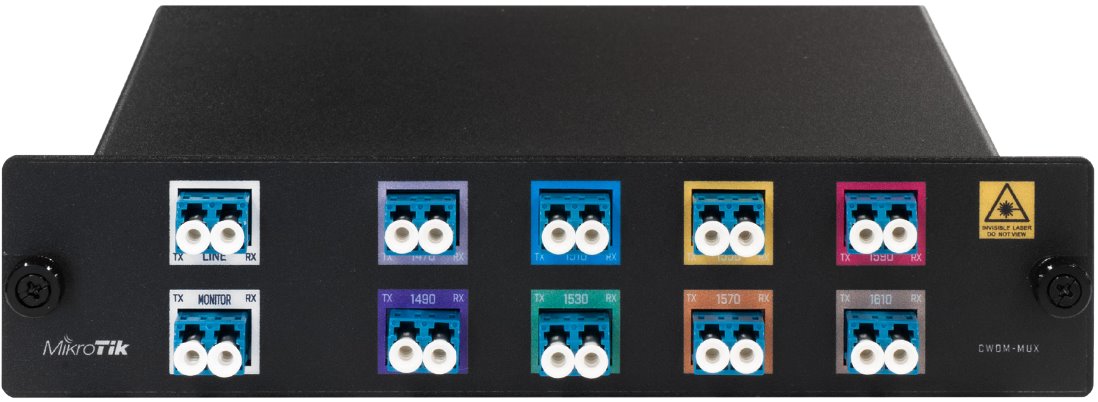 MikroTik CWDM-MUX8A, CWDM MUX/DEMUX modul pro 8 optických tras