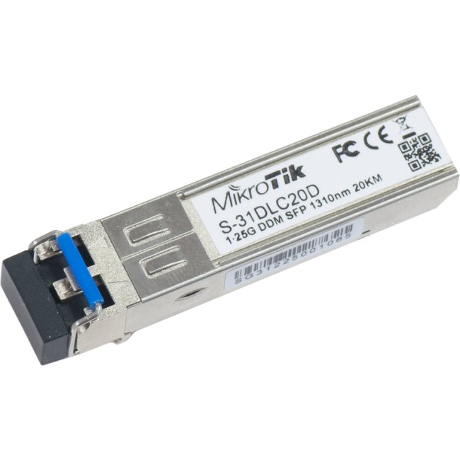 MikroTik SFP optický modul S-31DLC20D, SM, 20km, 1.25G, 1310nm