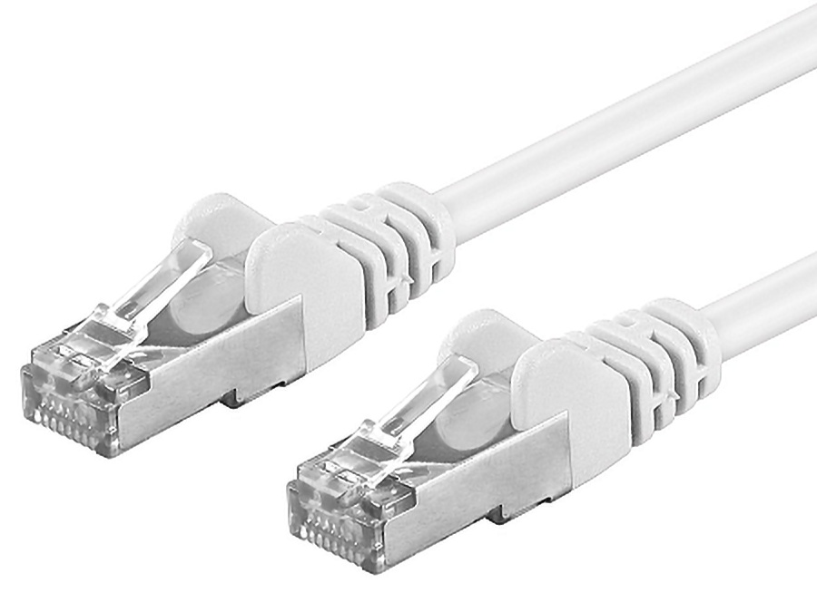 Premiumcord Patch kabel CAT6a S-FTP, RJ45-RJ45, AWG 26/7 0,25m bílá
