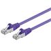 Premiumcord Patch kabel CAT6a S-FTP, RJ45-RJ45, AWG 26/7 0,5m fialová