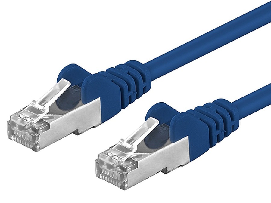 Premiumcord Patch kabel CAT6a S-FTP, RJ45-RJ45, AWG 26/7 5m modrá