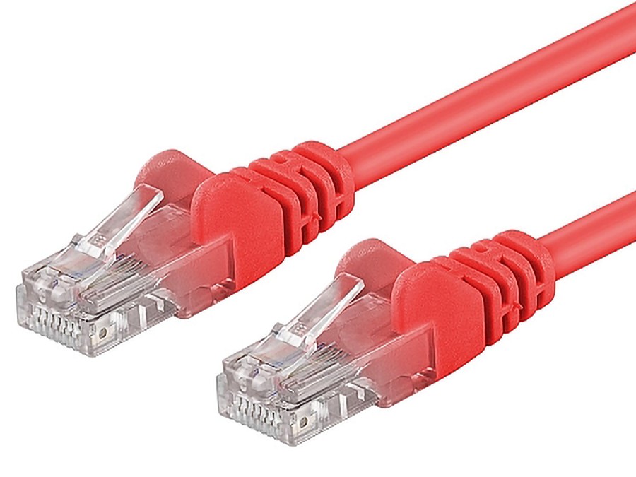 PremiumCord Patch kabel UTP RJ45-RJ45 CAT6 0.5m červená