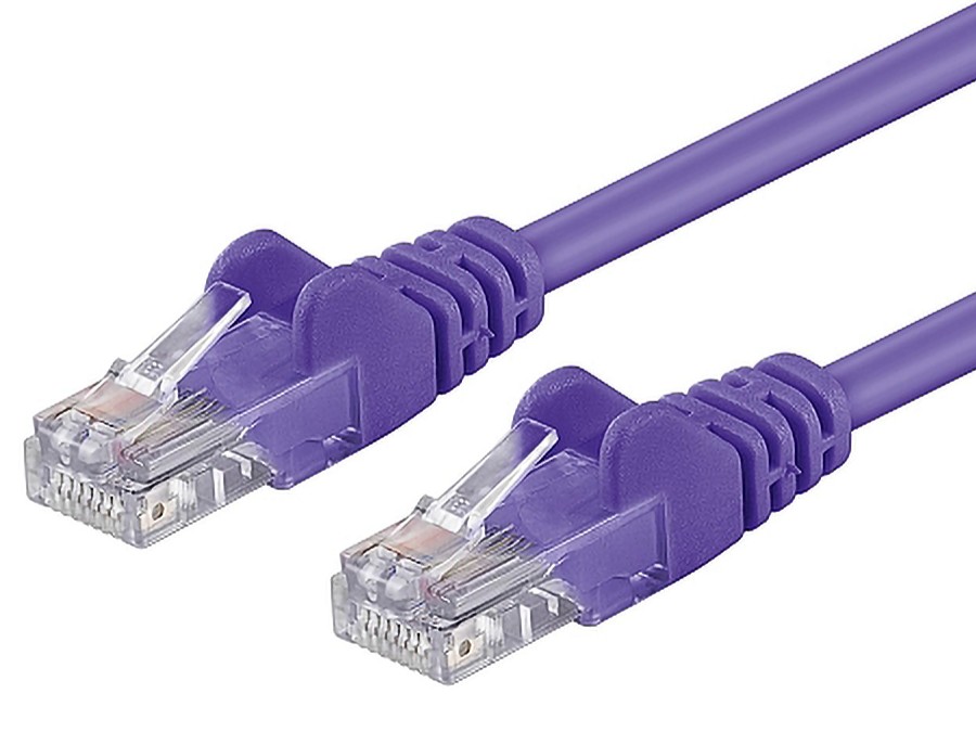 PremiumCord Patch kabel UTP RJ45-RJ45 CAT6 0.5m fialová